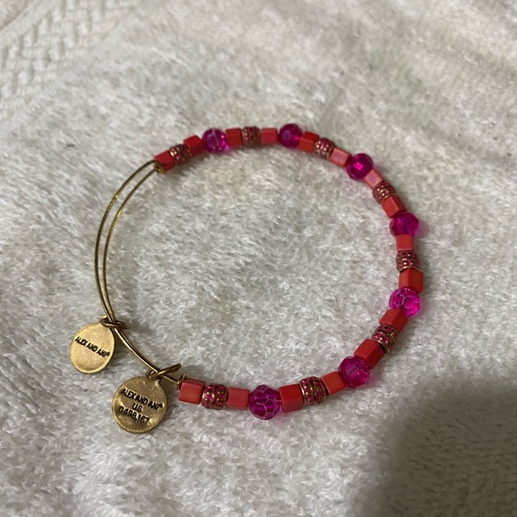 Coral Dragonfruit expandable Bangle Bracelet - Picture 1 of 4